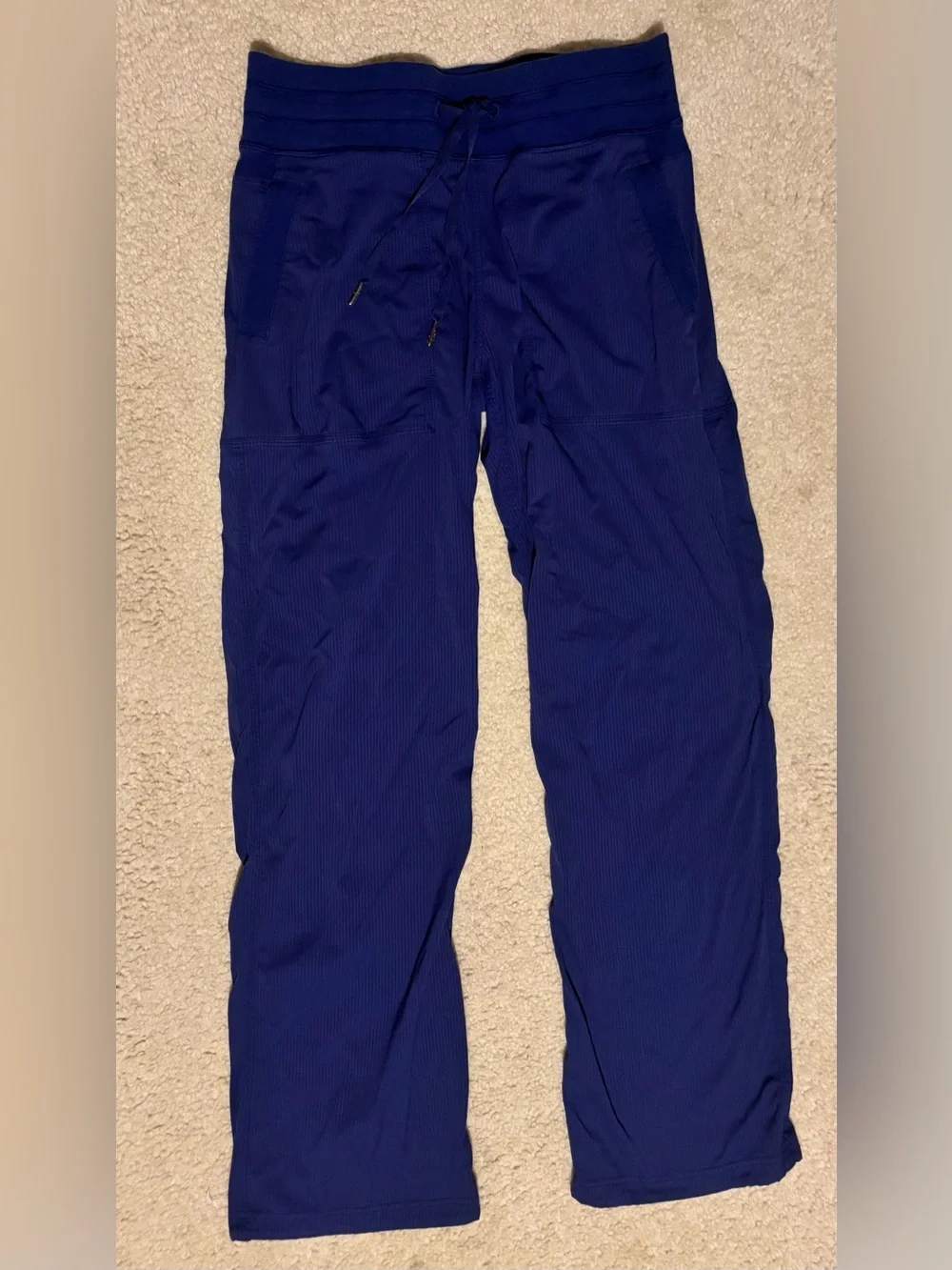 Women Navy Drawstring Casual Pants